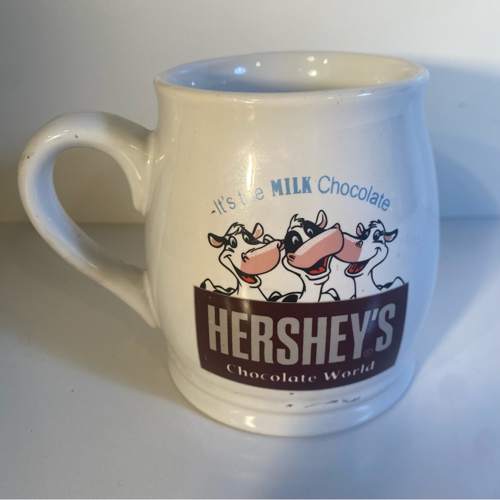 Vintage RFSJ Hershey's Chocolate World Ceramic Mug 4” Height
